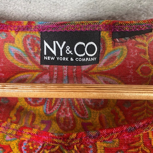 Vintage‎ Y2k Top Womens Small Sheer Mesh Paisley Boho Indie Festival Hippie - Picture 6 of 7